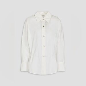 Vince Belted Cotton-Poplin Shirt